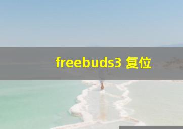 freebuds3 复位